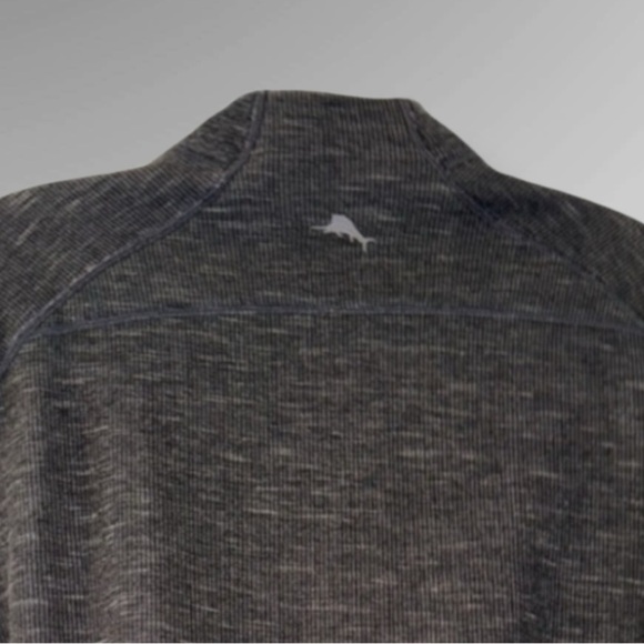 🌴 Tommy Bahama Men’s Quarter Zip Pullover – Dark Heather Gray Size XL|Fall Layer - Picture 10 of 13